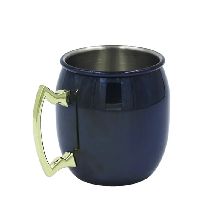 Koperen moskou muilezel mok met koperen handvat