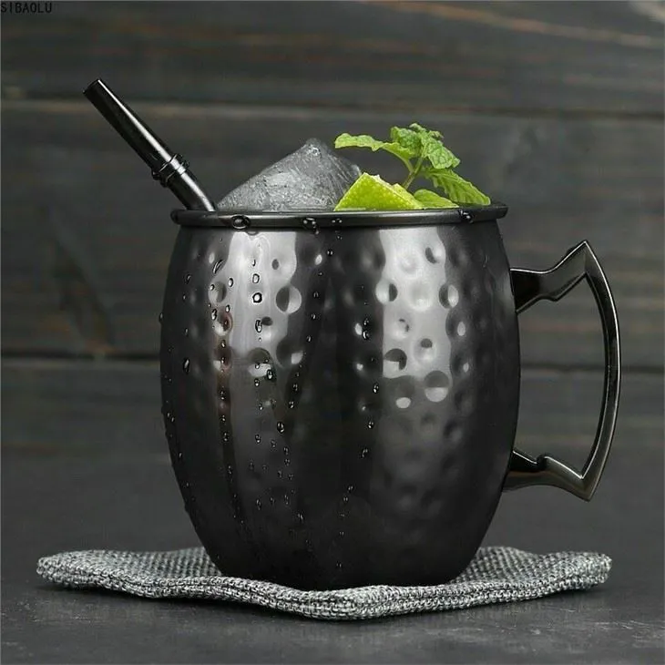 Matt Black Moskou Mule mokken