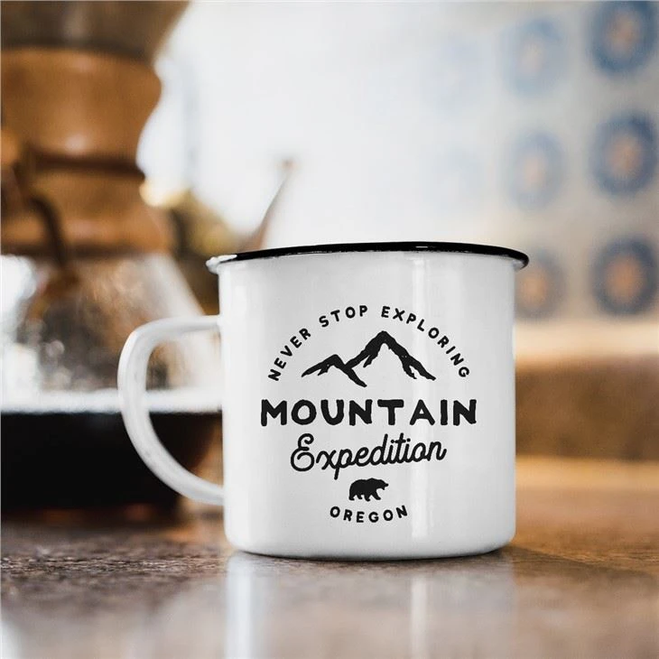 China suppliers mountain enamel mug