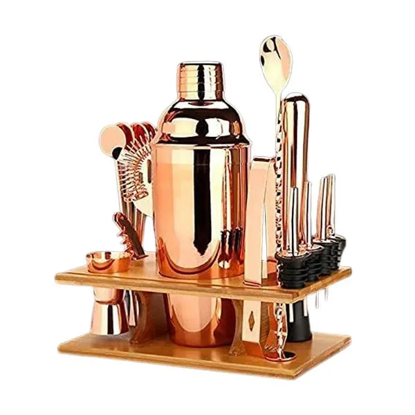 Roségouden cocktailshakerset