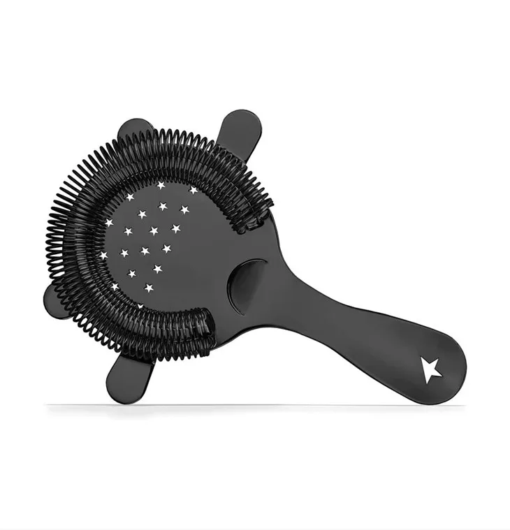 Zwarte roestvrijstalen drinkzeef