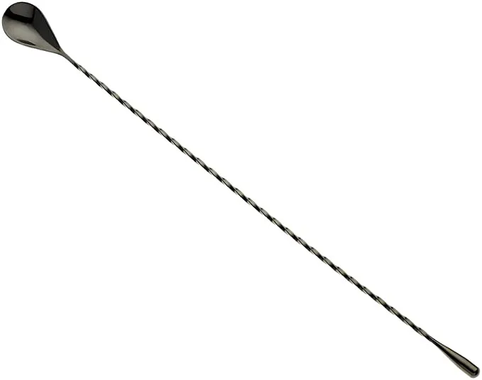 Roestvrijstalen zwarte staaflepel