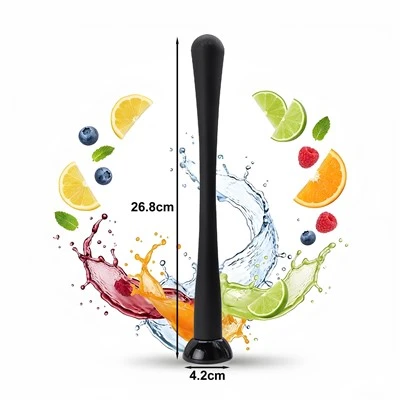 26,8 cm lichtgewicht plastic cocktail muddler