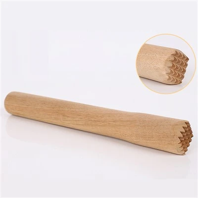 Aangepaste 19,5 cm rubberhouthouten cocktail muddler